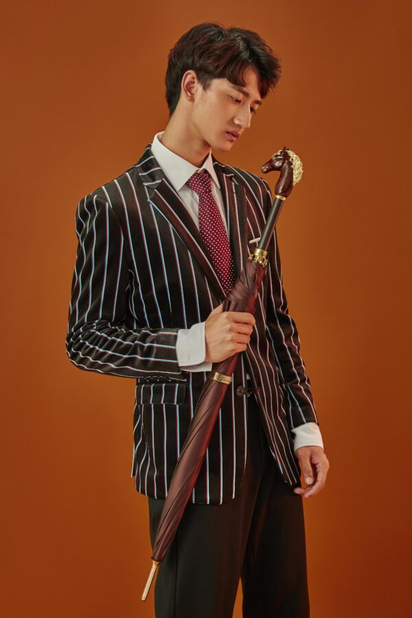The colored enamel horse long umbrella - Image 3