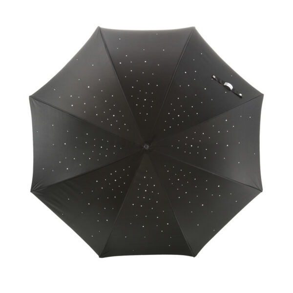 White black  star straight umbrella - Image 3