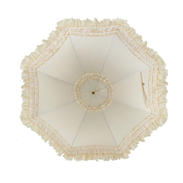 Rice white edge bent double umbrella - Image 5