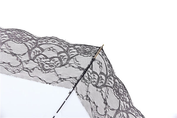 White jade lace folding umbrella - Image 6