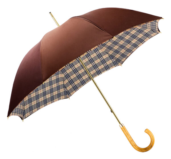 Stripe R3- True rattan and roasted Malacca-Umbrella with long handle - Image 3