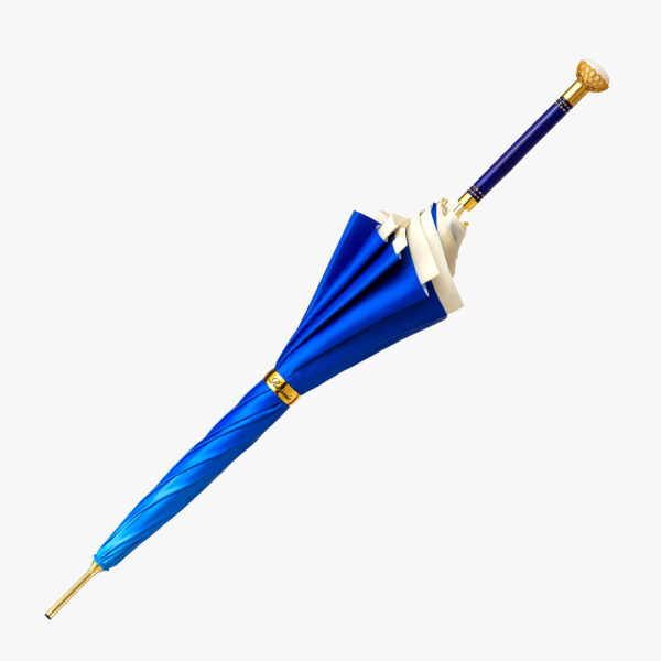 Sapphire blue with straight handle and exquisite jade umbrella with long handle - Image 4