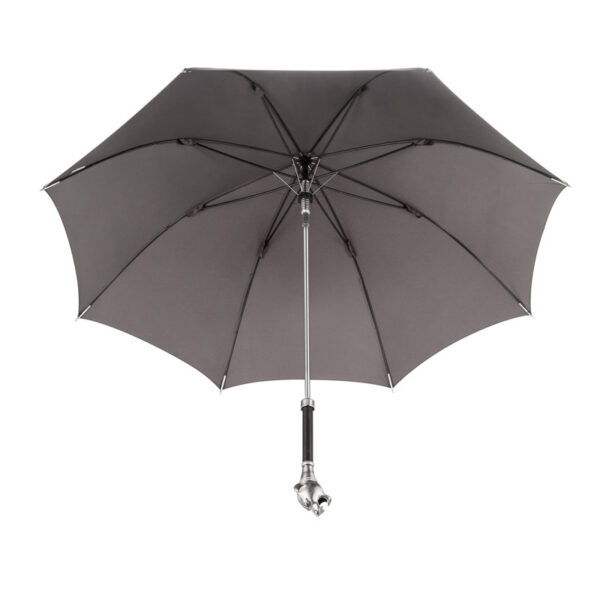 White steel leopard straight umbrella - Image 6
