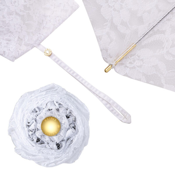 Blanche-Bud silk folding umbrella - Image 7