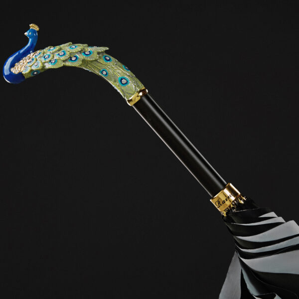 The colored enamel peacock long handle umbrella - Image 4