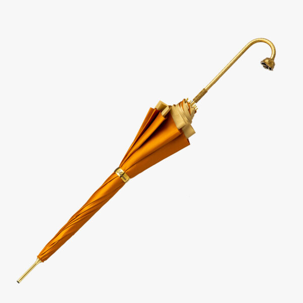 Deciduous yellow-curved rose-umbrella with long handle - Image 3