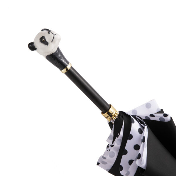 The panda wave point-handle long umbrella - Image 2