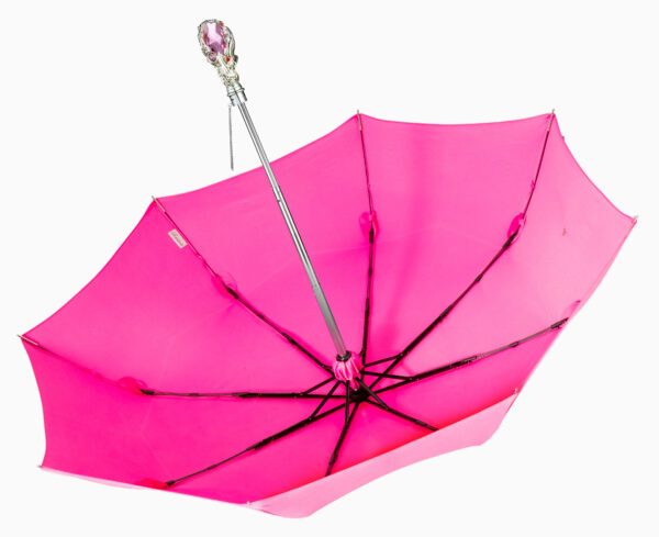 Gem-romantic pink-folding umbrella - Image 4