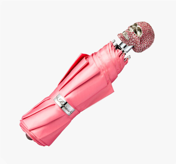 Camellia powder-diamond head up skull-folding umbrella - Image 3