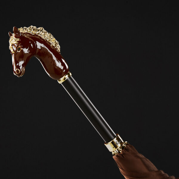 The colored enamel horse long umbrella - Image 2