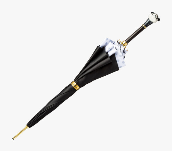 Panda-White Wave Point-Long Handle Umbrella - Image 3