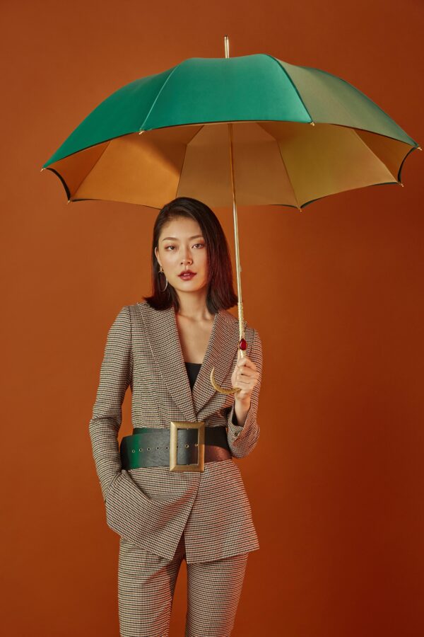 Heart-shaped 2 diamond question mark double-layer umbrella with curved handle - Image 4