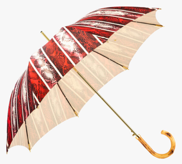 Amanda-Bronze car smooth rattan elbow-long handle umbrella - Image 2
