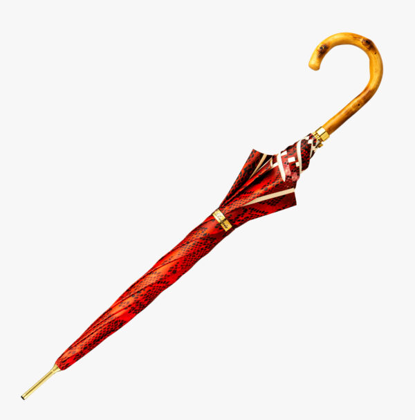 Amanda-Bronze car smooth rattan elbow-long handle umbrella - Image 4