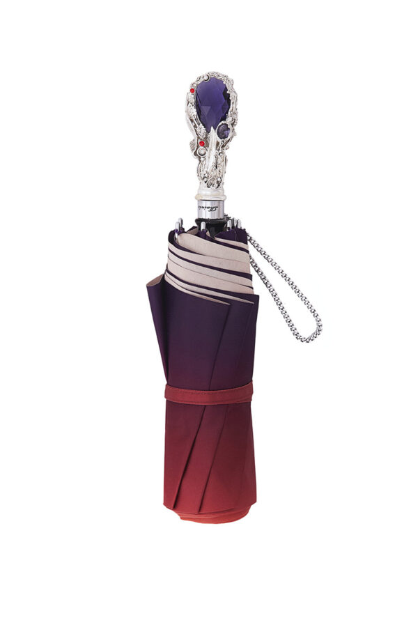 Purple stone folding umbrella - Image 2