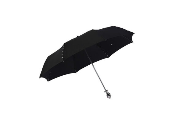 Three fold punk skull folding umbrella - Image 2