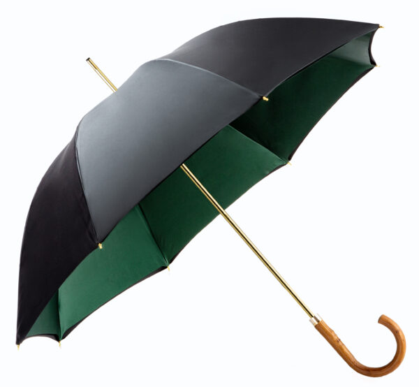 White tea green-rattan elbow-long handle umbrella - Image 2