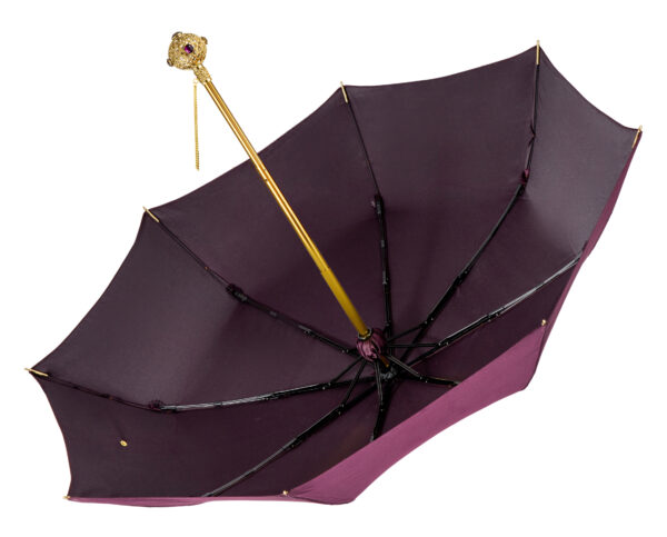 Delicate ball grape red folding umbrella - Image 2