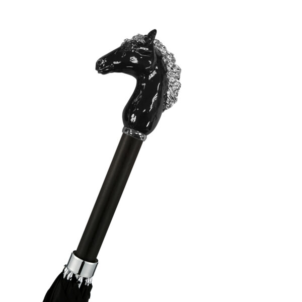 Black mane horse straight umbrella - Image 2