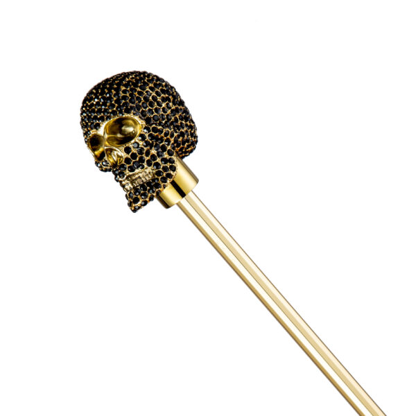 Moon Yellow-Diamond Head Up Skull-Folding Umbrella - Image 3