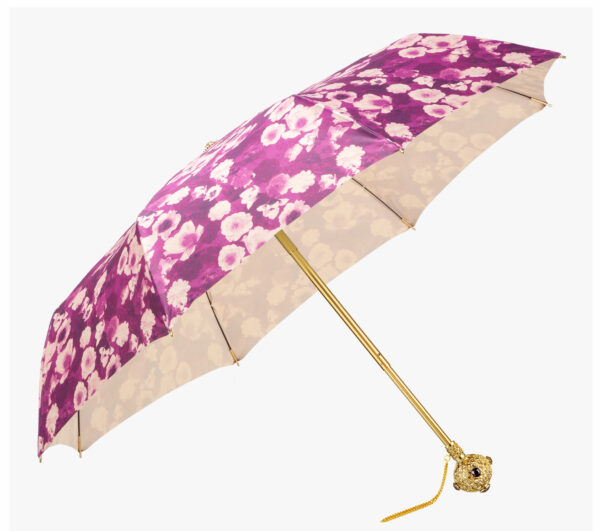 Delicate ball purple wood cotton folding umbrella - Image 5