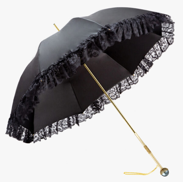 Maggie straight handle semi-exquisite pearl double umbrella - Image 2
