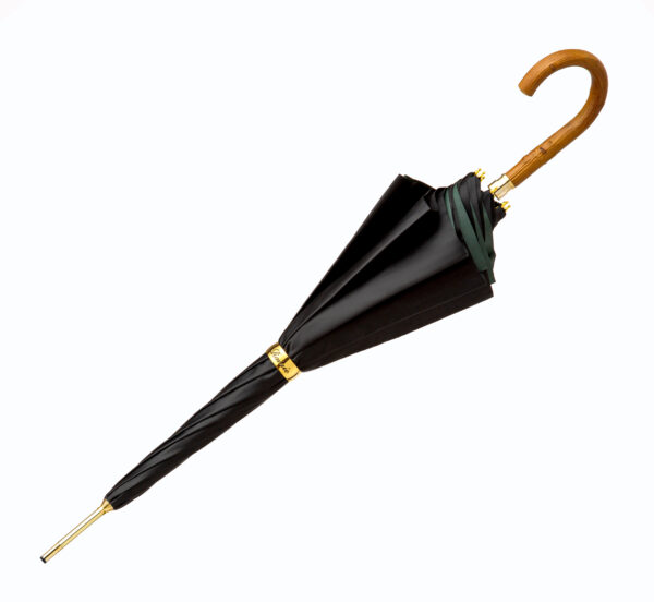 White tea green-rattan elbow-long handle umbrella - Image 4