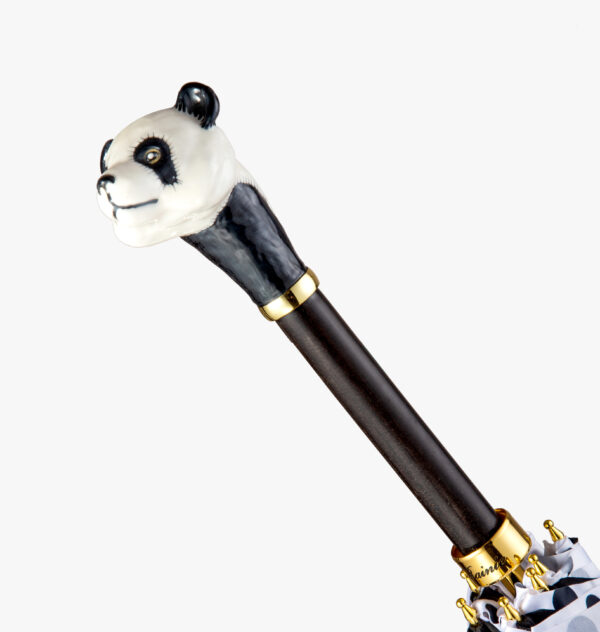 Panda-White Wave Point-Long Handle Umbrella - Image 2