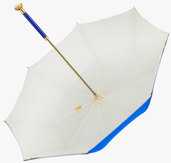 Sapphire blue with straight handle and exquisite jade umbrella with long handle - Image 3