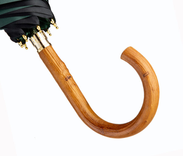 White tea green-rattan elbow-long handle umbrella - Image 3