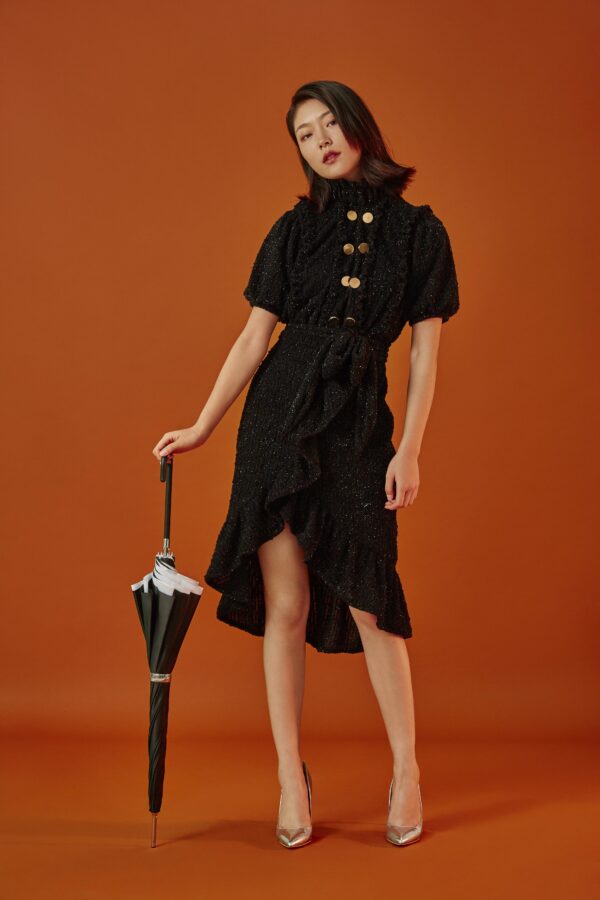 Cowhide bent double umbrella - Image 3