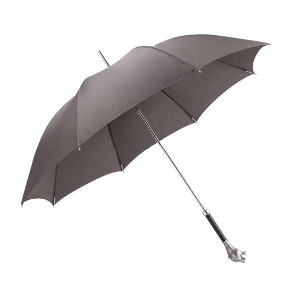 White steel leopard straight umbrella - Image 3