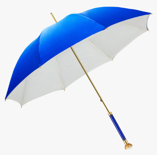 Sapphire blue with straight handle and exquisite jade umbrella with long handle - Image 2