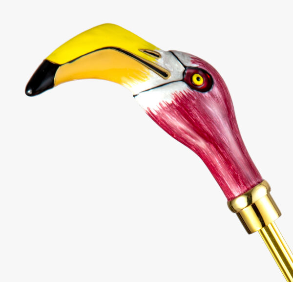 Flamingo red daisy folding umbrella - Image 3