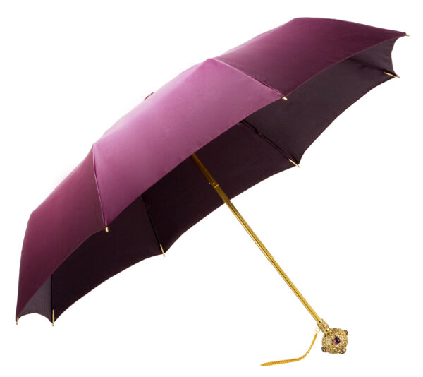 Delicate ball grape red folding umbrella - Image 5