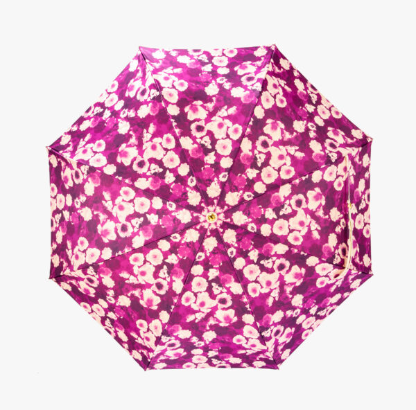 Delicate ball purple wood cotton folding umbrella - Image 3