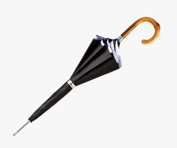Rattan Elbow-White Dahlia-Long Handle Umbrella - Image 4