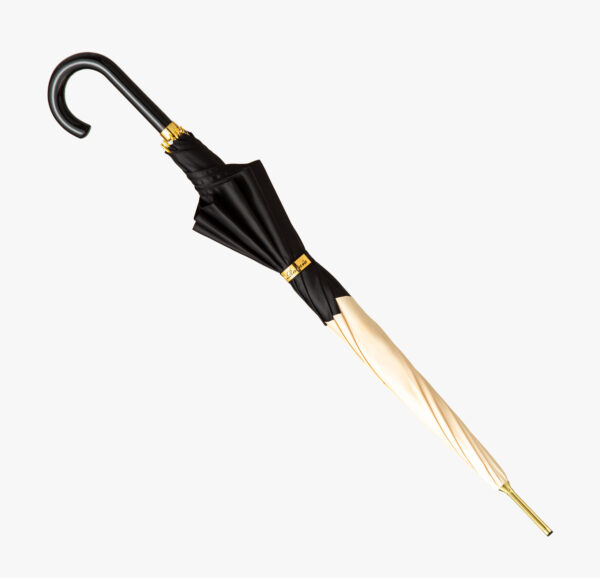 Haili-copper car black bright elbow-long handle umbrella - Image 4