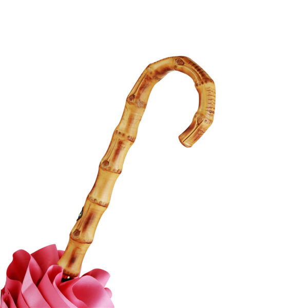 Fine bamboo curved long handle umbrella - Image 3