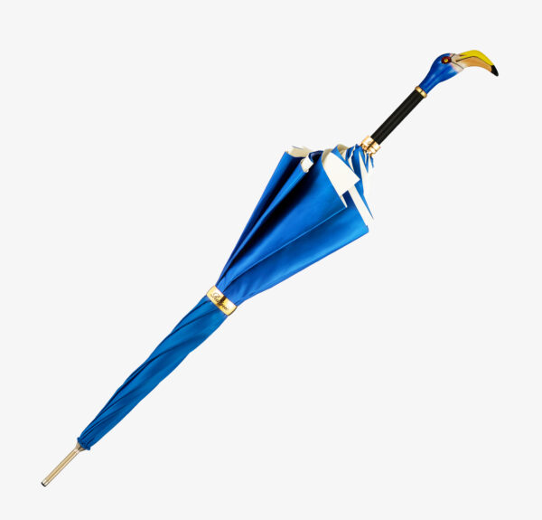 Flamingo-sapphire blue-umbrella with long handle - Image 3