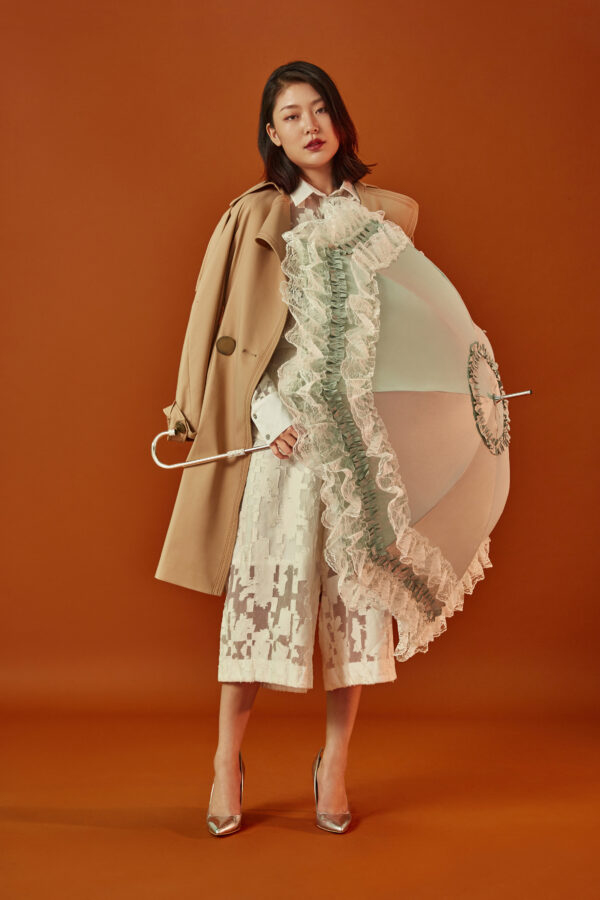 Lace handmade double umbrella-Flora - Image 5