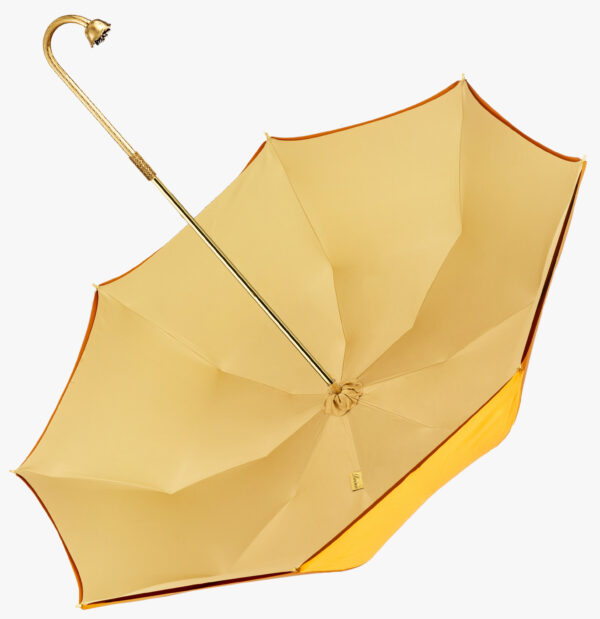 Deciduous yellow-curved rose-umbrella with long handle - Image 4