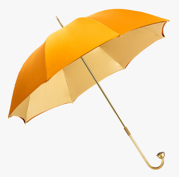 Deciduous yellow-curved rose-umbrella with long handle - Image 2
