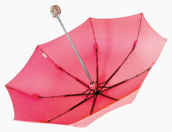 Camellia powder-diamond head up skull-folding umbrella - Image 5