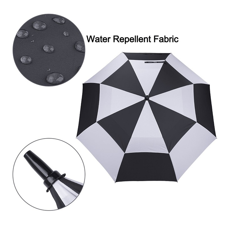 custom logo golf umbrella wholesale: windproof, double layer, auto open