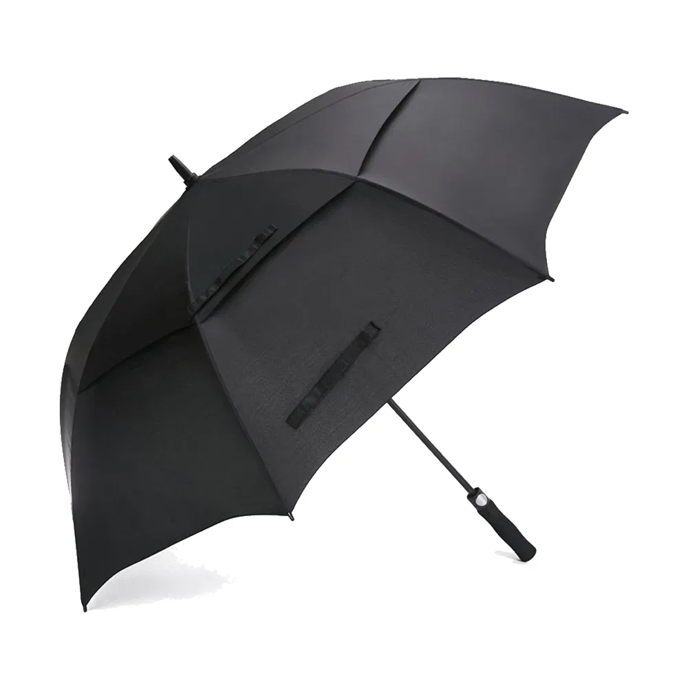 custom logo double layer windproof golf umbrella wholesale