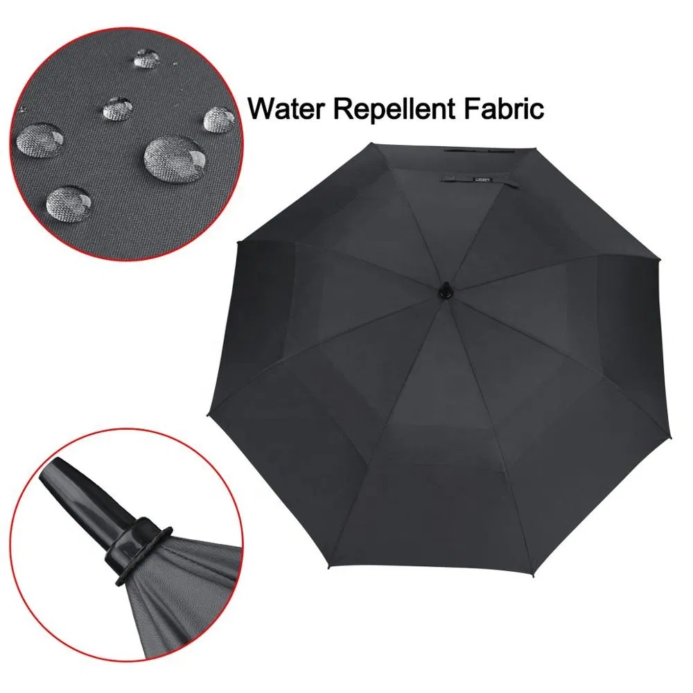 custom logo double layer windproof golf umbrella wholesale