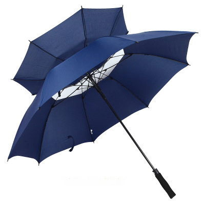 custom golf umbrella with double layer logo windproof & promotional