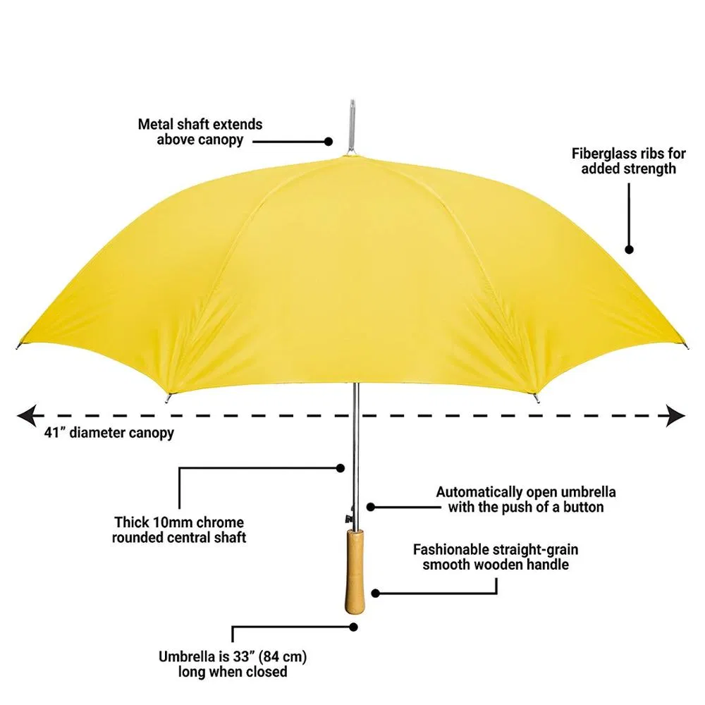 bright semi auto golf umbrella: compact & colorful