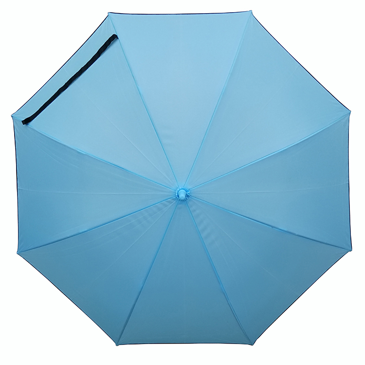 custom blue s23 auto open polyester advertising umbrellas with color handle